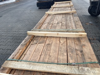 Ca. 65x Douglas regels geschaafd, 40x100mm, lengte 500cm